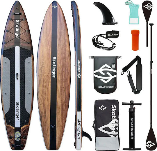xlarge_20260616154904_skatinger_waverider_fouskoti_sanida_sup_me_mikos_3_8m_kafe.jpeg SKATINGER Waverider 380x86x16 Touring SUP Board - Image 1