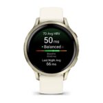 Garmin Venu 4 Stainless Steel 41mm Waterproof Smartwatch with Heart Rate Monitor (Lunar Gold with Bone) - Image 2