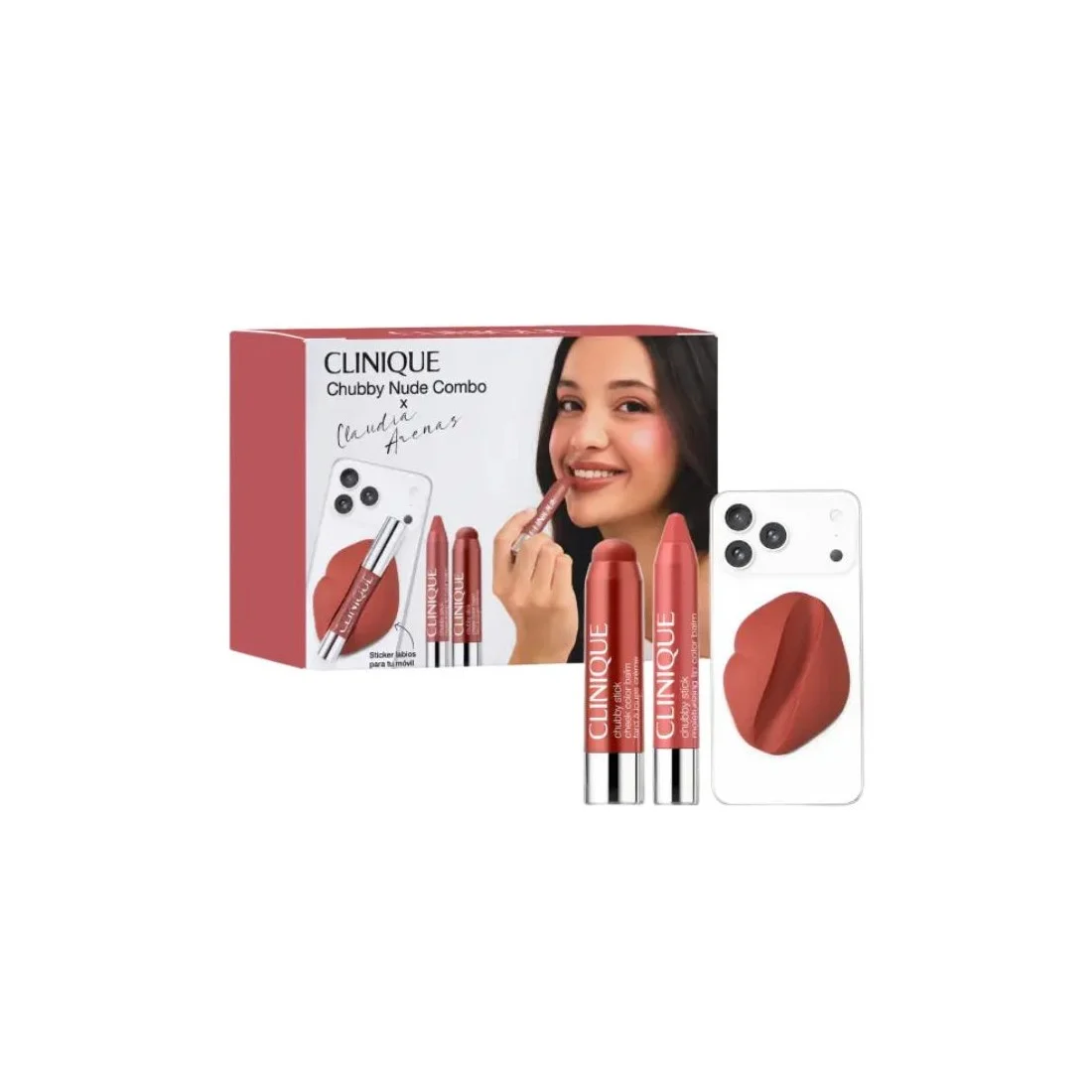 0192333360903.webp Clinique Clq Chubby Lip Cheek Nude Cl Arenas Set - Image 1