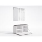Gar Entry Furniture with Mirror / Hanger / Shoe Rack & Bench 85x45x35cm - Image 2