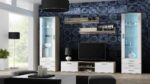 Soho Floor-standing Living Room Display Cabinet made of Particleboard with Glass Sonoma oak 60x41x192cm - Image 6