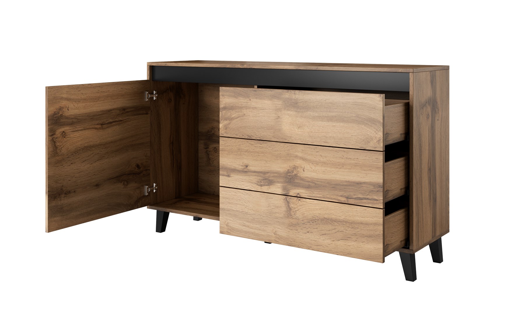 Cama chest of drawers NORD wotan oak/antracite - Image 1