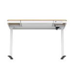 Electric Desk Wooden White/oak with Metal Legs & USB ports 140x70cm - Image 11