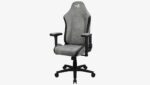 Aerocool Crown AeroSuede Fabric Gaming Chair with Adjustable Arms stone grey - Image 2