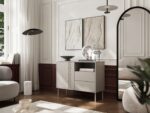 Sideboard 1d2s Tresse Wooden with Drawers Cashmere Matt 100x40x75cm - Image 3