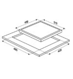 MPM Induction Autonomous Cooktop 51x45cm White - Image 2