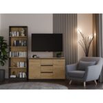 Malwa 2d3s/ba Anthracite Sideboard with Drawers - Image 6