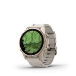 Garmin Fenix 8 Stainless Steel 43mm Waterproof Smartwatch with Heart Rate Monitor (Sapphire, Soft Gold with Limestone Leather Band) - Image 5