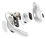 Shokz OpenFit Air Open Ear Bluetooth Handsfree Earphones with Sweat Resistance and Charging Case White - Image 3