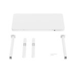 Desk Wooden White with Metal Legs & Adjustable Height 140x70cm - Image 2