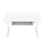 Desk Wooden White with Metal Legs & Adjustable Height 140x70cm - Image 5