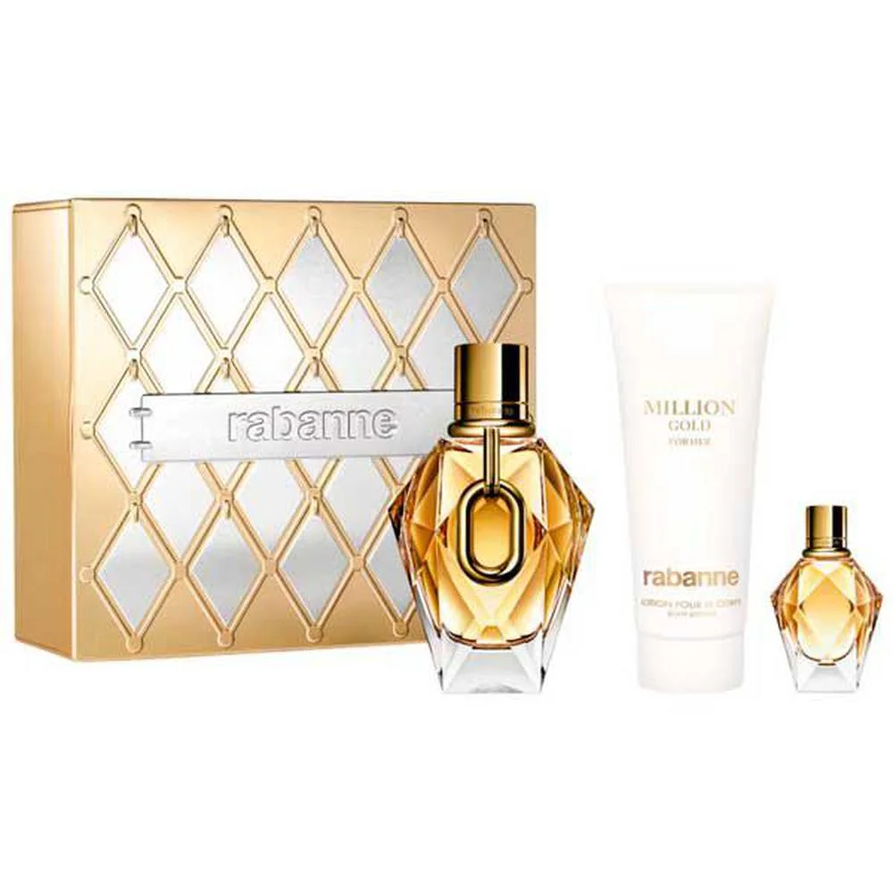 3349668642755.webp Paco Rabanne P Rabanne Million Gold For Her Eau De Parfum Recargable 90ml Lotion Pour Le Corps Loción Corporal 100ml Eau De Parfum 10ml - Image 1
