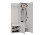 Entry Furniture with Mirror / Hanger / Shoe Rack & Wardrobe 100x35x180cm - Image 2