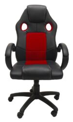 Topeshop Enzo Artificial Leather Gaming Chair Red - Black - Image 2