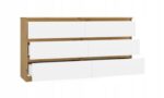 M6 MALWA CHEST OF DRAWERS 140 CM 6 DRAWERS OAK ARTISAN/WHITE