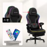 Huzaro Force 4.6 Gaming Chair with RGB Lighting and Footrest Black - Image 4