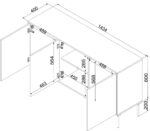Cama INSERTO 3D chest of drawers 143.5x40x80 black + LED - Image 7