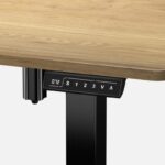 Electric Desk Leader 7.0 Wooden Brown with Metal Legs, Adjustable Height, LED & USB ports 120x60x72cm - Image 3