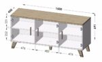 Cama sideboard LOTTA 150 3D wotan oak + mat black - Image 3