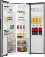 Gorenje Side-by-Side Refrigerator 541lt NoFrost H178.6xW91.1xD61.5cm Gray NRS917E41XWD - Image 5