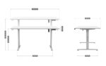 Desk Wooden White 118x60cm - Image 5