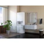 Topeshop Nel 2K DK Floor Bathroom Column Cabinet L60xD30xH174cm White - Image 3