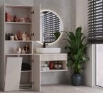 BATHROOM CABINET NEL DK 1K BASKET CASMERE COLOUR - Image 9