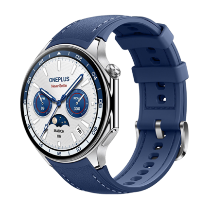 OnePlus Watch 2 Stainless Steel 47mm Waterproof with Heart Rate Monitor (Nordic Blue Edition)