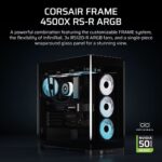 Corsair Frame 4500X RS-R ARGB Gaming Midi Tower Computer Case with Side Window Black - Image 9