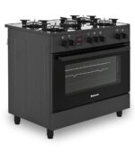 Ravanson Cooker 105lt with Natural Gas Hobs W90cm. Black - Image 2