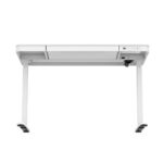 Desk Wooden White with Metal Legs & Adjustable Height 140x70cm - Image 14
