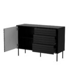 Cama CORTINA 1D3S chest of drawers 120x40x81 black - Image 2