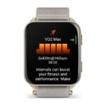 Garmin Venu X1 Titanium 46mm Waterproof Smartwatch with Heart Rate Monitor (Soft Gold with Titanium Caseback and French Grey Nylon Band) - Image 6