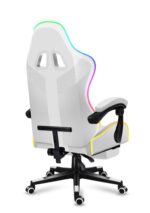 Huzaro Force 4.7 Fabric Gaming Chair with RGB Lighting and Footrest White - Image 4