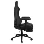 Aerocool Royal AeroWeave Fabric Gaming Chair with Adjustable Arms and Footrest Ash Black - Image 4
