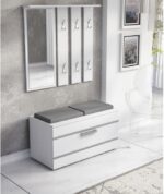 Gar Entry Furniture with Mirror / Hanger / Shoe Rack & Bench 85x45x35cm - Image 3
