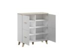 Cama sideboard LOTTA 110 4D white + sonoma oak - Image 5