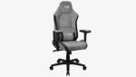 Aerocool Crown AeroSuede Fabric Gaming Chair with Adjustable Arms stone grey - Image 4