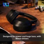Sony ULT WEAR Wireless / Wired Over Ear Headphones with 30 Hours Playing Time and Quick Charge Black - Image 2