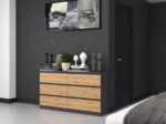 Wooden Chest of Drawers with 6 Drawers 138x40x77cm - Image 6