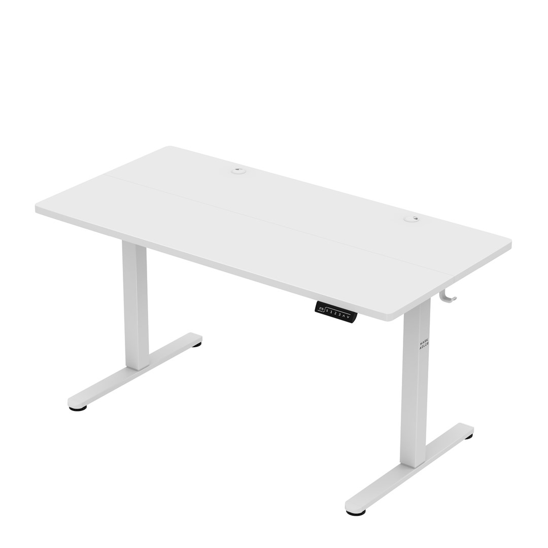 Electric Gaming Desk Leader Wooden White 140x70cm - Image 1