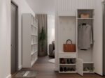 Entry Furniture with Mirror / Hanger / Shoe Rack & Wardrobe 100x35x180cm - Image 8