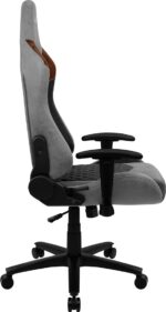 Aerocool Duke AeroSuede Fabric Gaming Chair with Adjustable Arms Black / Brown / Gray - Image 5
