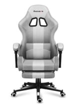 Huzaro Force 4.7 Fabric Gaming Chair with Footrest White Mesh - Image 14