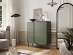 Cama 4D chest of drawers TRESSE 100x40x110 matte green - Image 3