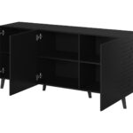 Nova chest of drawers 155x40x72 Black Mat