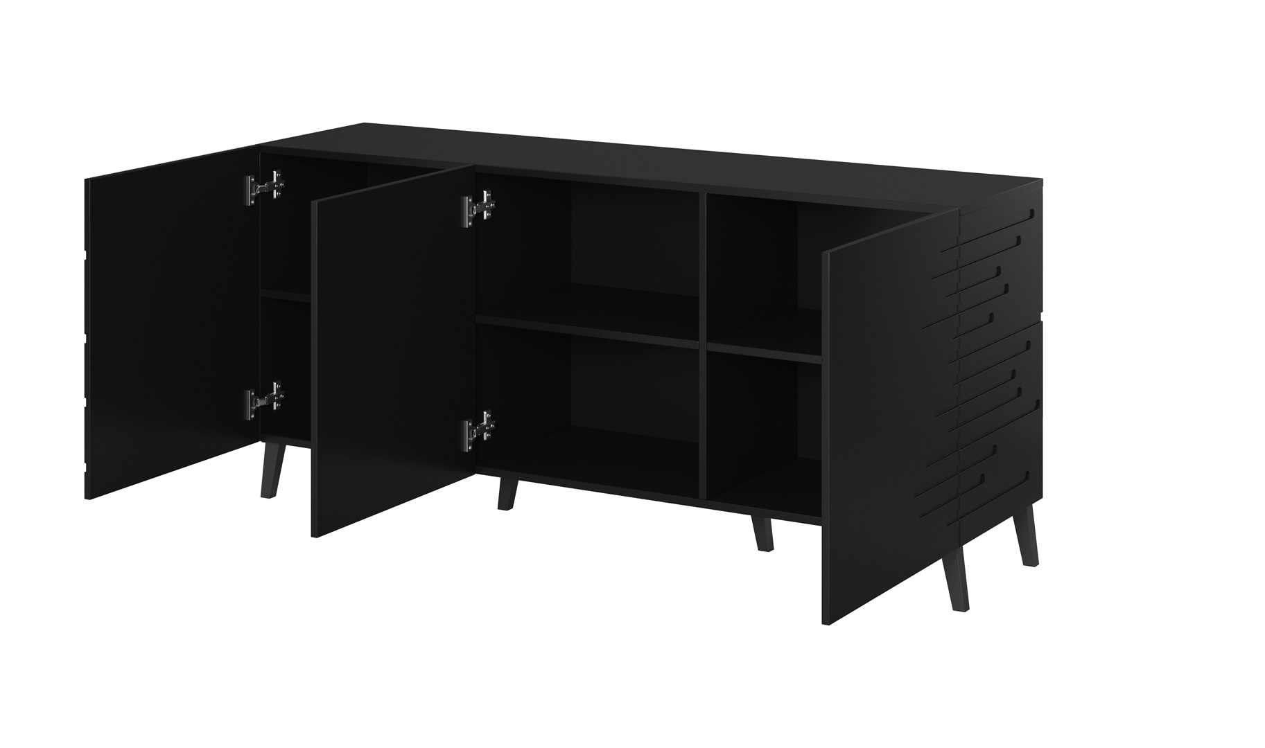 Nova chest of drawers 155x40x72 Black Mat - Image 1