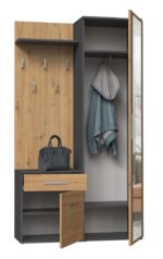 Duo Wardrobe Duo Anthracite Artisan - Image 2