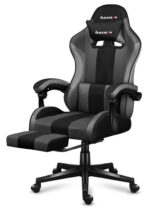 Huzaro Force 4.7 Artificial Leather Gaming Chair with Footrest Grey Mesh - Image 7