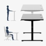 Electric Gaming Desk Wooden Black with LED 140x60x118cm - Image 5